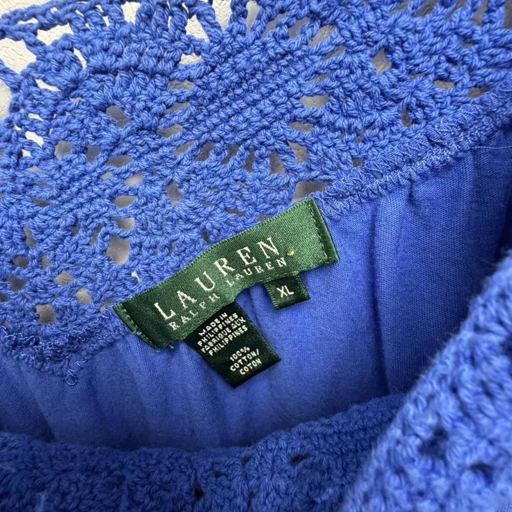 Lauren Ralph Lauren XL Bundle Green Blue Tank Crochet Boho Chic Y2K Preppy - Picture 8 of 12